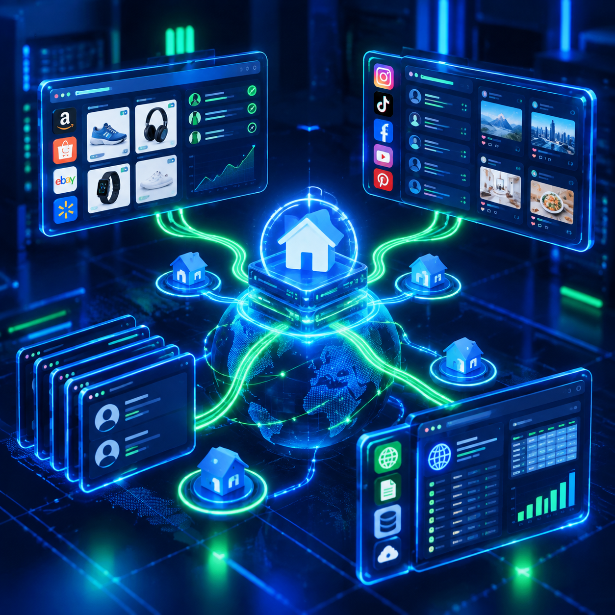 展示 Proxy Lite 在多账号管理、网页数据抓取和电商抢购中的实际应用场景。
