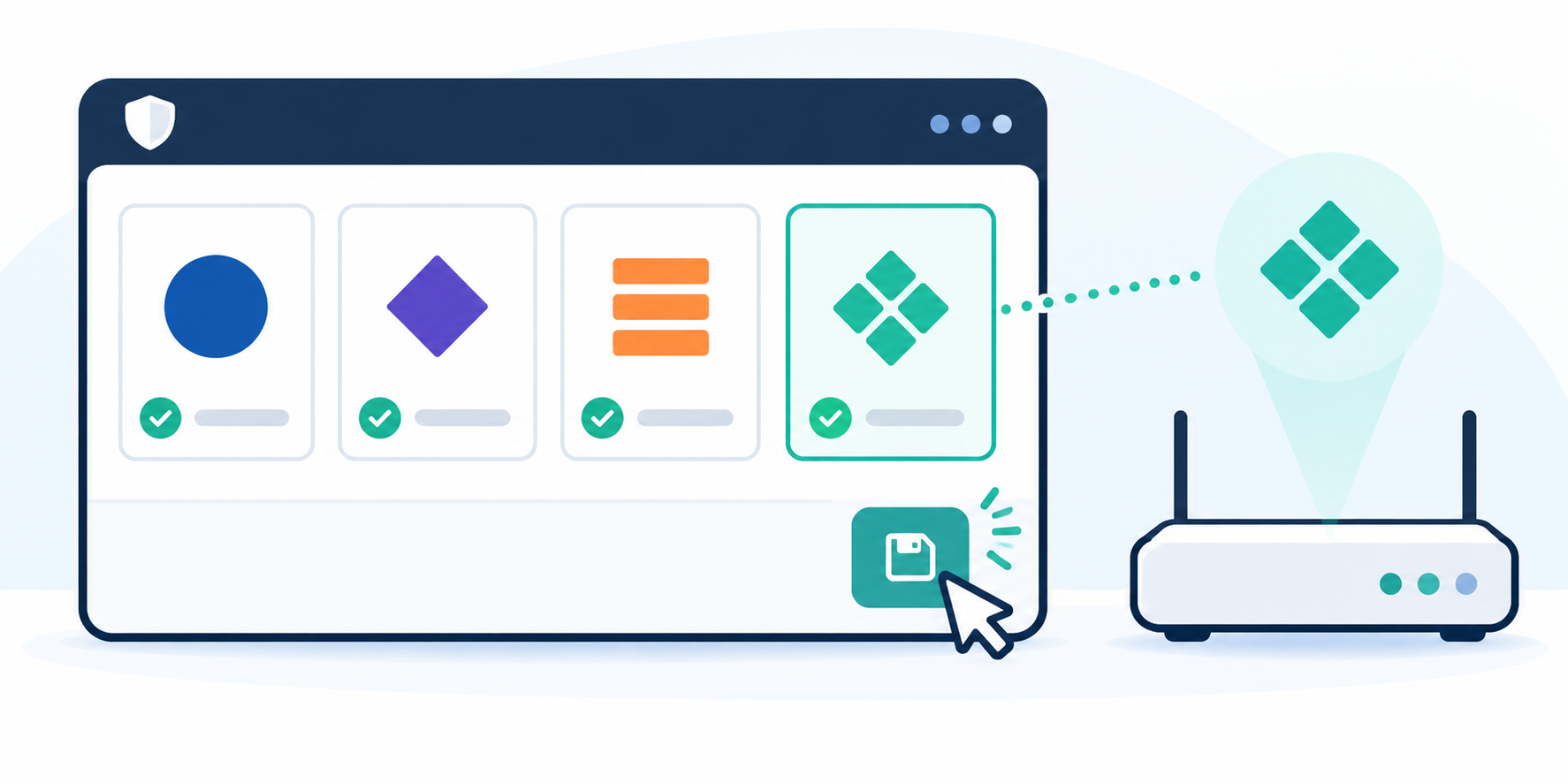 Bảng whitelist giữ các IP đang được phép và thêm một IP công cộng mới trước khi lưu cấu hình.