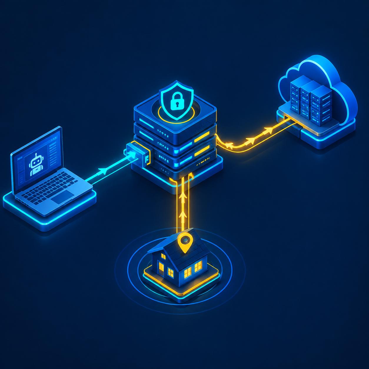 Sơ đồ kiến trúc định tuyến của sticky session proxy giữ nguyên địa chỉ IP qua cơ chế cổng và Session ID.