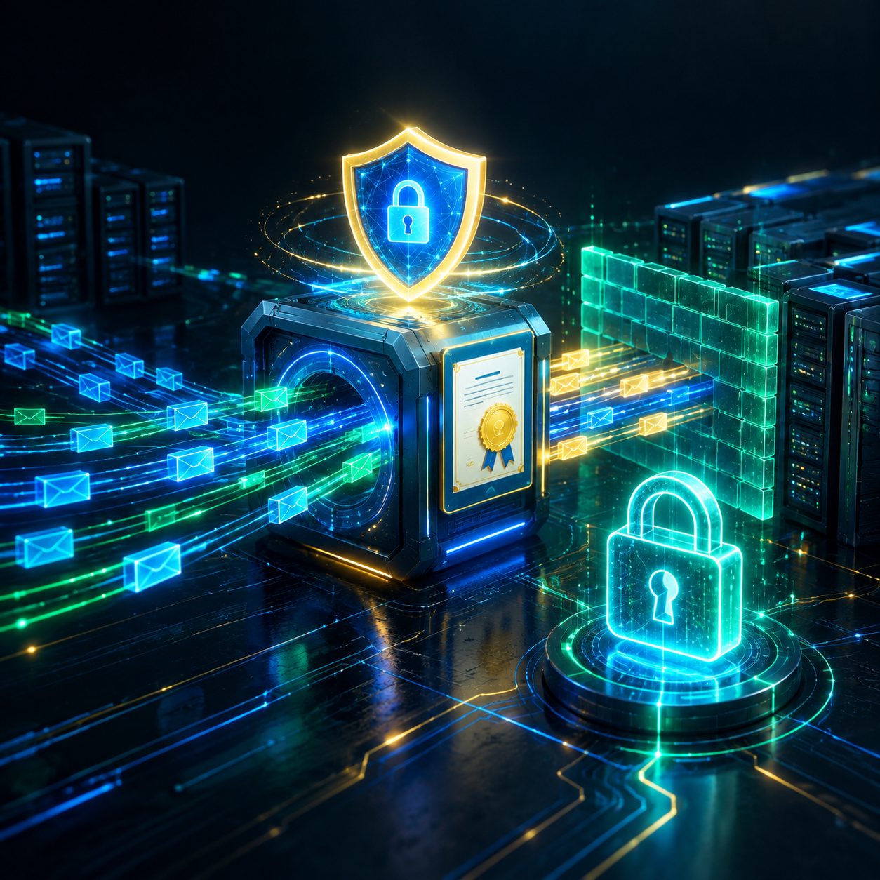 Minh họa bảo mật proxy với kiểm tra chứng chỉ SSL và bảo vệ dữ liệu mạng